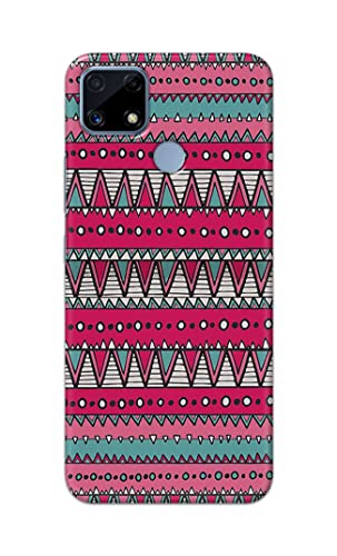 Image of Printed Hard Back Cover Case for Realme C25 | Realme C25s Back Cover (Geometric Vintage Pattern) -1803