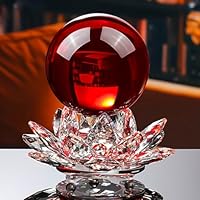 【クリスタル置物　蓮】回転台付き　インテリア　華やか飾り クリスタル置物 蓮】回転台付き インテリア 華やか飾り