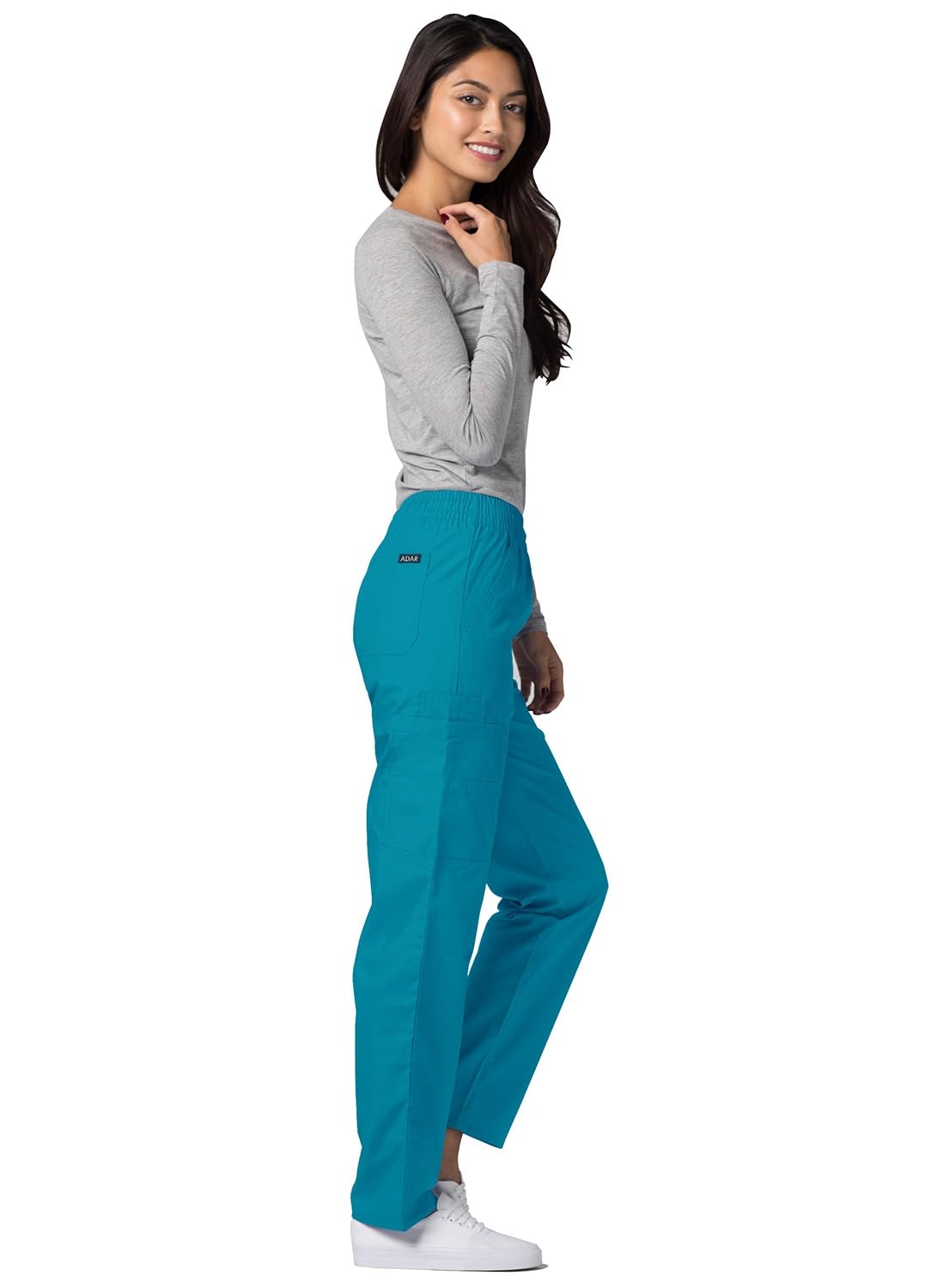 Spodnie medyczne do szorowania - damskie spodnie szpitalne - 506 - Teal Blue - L