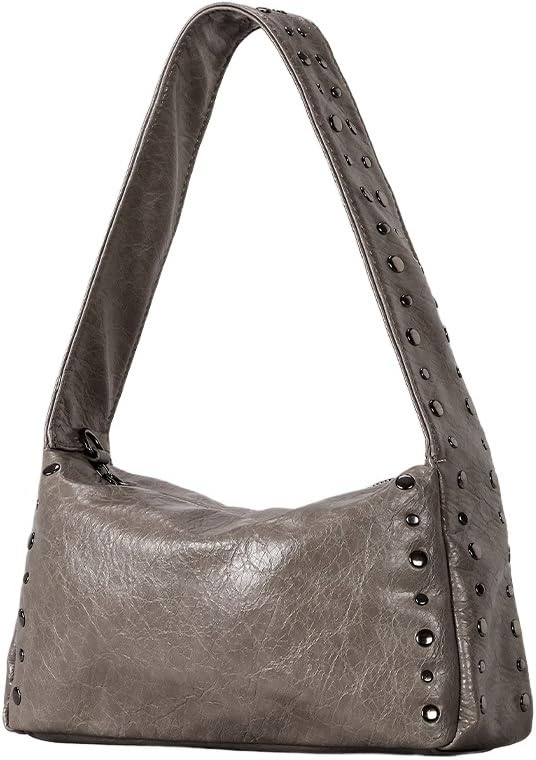 Trendy Studded Purse Y2K Shoulder Bag for Women Hobo Crossbody Vintage Bags 90s Purses Underarm Streetwear Handbag