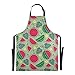485 Damskie fartuchy arbuz i kwiat w stylu vintage fartuch kuchenny z 2 kieszeniami fartuch do grillowania regulowany fartuch do gotowania dla dziadka prezenty kawiarnia
