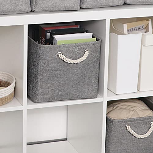 Hnzige Shelf Baskets For Storage(3 Pack) Storage Bins Fabric Storage Baskets For Shelves,Baskets Set For Organizing Clothes,Nursery,Laundry(Gray,15" X 11" X 9.5") #TOP1
