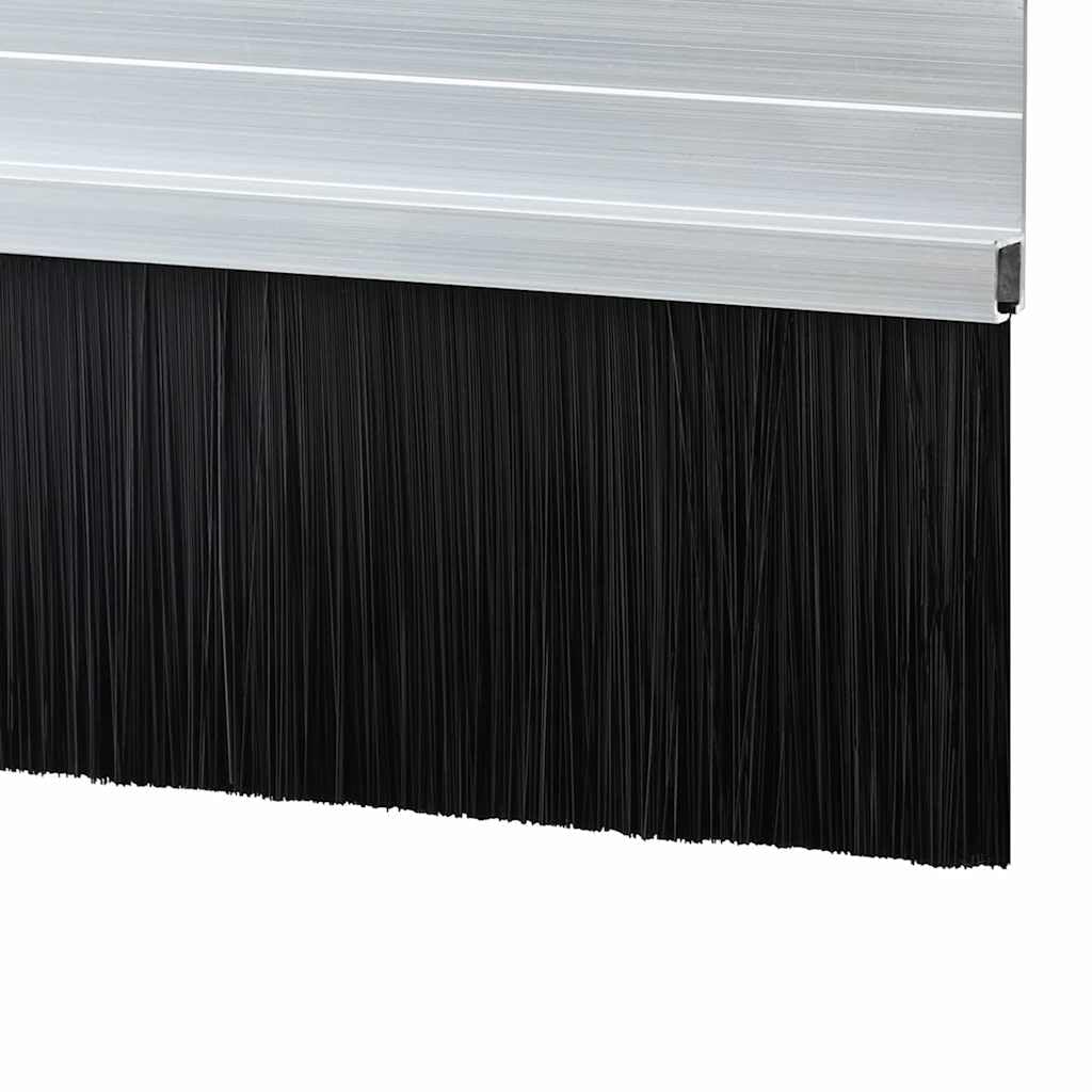 Samoprzylepne uszczelki szczotkowe do drzwi, ze stopu aluminium, 6 sztuk, 100 cm, do drzwi wewnętrznych i pokojowych, redukują przeciągi, kurz, hałas