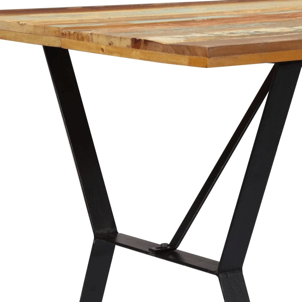 Tavolo da Pranzo,Tavolini per soggiorno Penisola cucina Tavolo da pranzo moderno Adatto per cucina, caffetteria, soggiorno, studio 140x80x76 cm in Legno Massello di Recupero