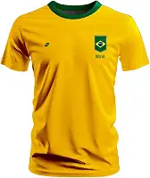 Camiseta De Time Brasil Torcida Copa Mundo Seleção Bandeira