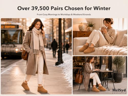 Image of 100% Sheepskin Mini Boots with Arch Support Options: Warm to -22F