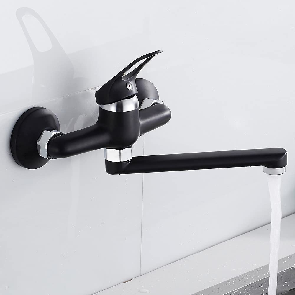 Rubinetto per lavello da Cucina per Bar Agriturismo Commerciale, Miscelatori per rubinetti da Cucina a Parete, Miscelatore monocomando Rubinetto per lavello, Miscelatore per Acqua Calda Fredda con