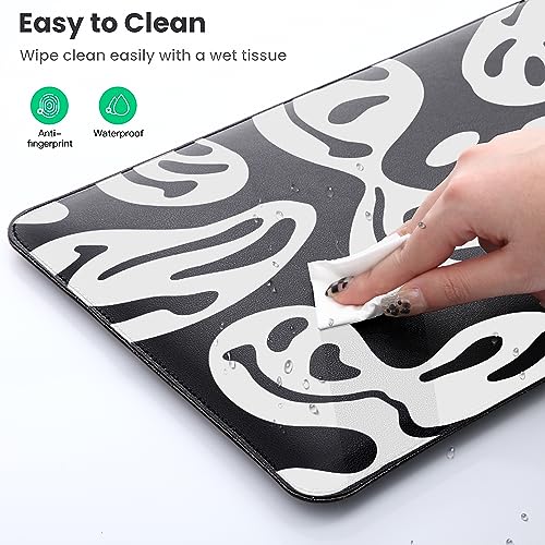 MAYCARI Slim Black Waterproof Laptop Sleeve Bag 12-13 inch, Light Weight Fuax Leather Protective Laptop Sleeve Case - Image 4