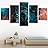 SIGNWIN 5 Panel Canvas Wall Art Modern Art 3D Abstract Abstract Brushstroke Contemporary Digital Art Fun Multicolor for Home Decorations Ready to Hang - 60"x32"