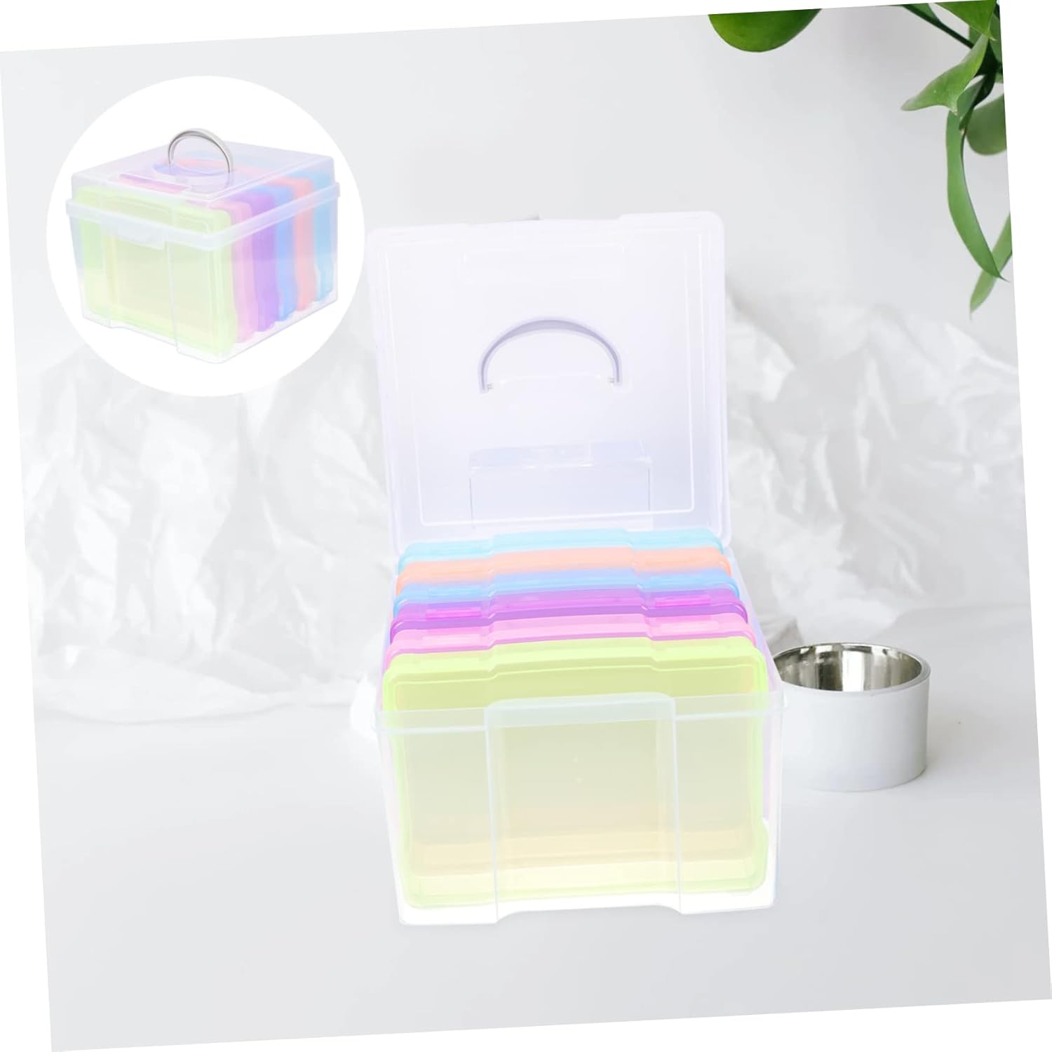 Photo Organizer Box Multi-functional Storage for Cards Postcards and Objects Portable and Durable Design for Craft Supplies Jewelry and More