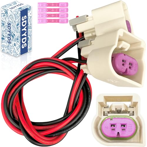 SDYYDS 2Pcs New Knock/Detonation Sensor Connector Wiring Harness Compatible with Select Buick Cadillac Chevy GMC Hummer Pontiac Saturn Models -Replaces 13580877 88953268 88987972 S-934
