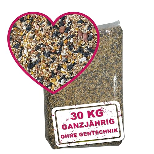 MeinWildvogel - Wildvogel-Vital - Premium Vogelfutter 30 kg XXL - Ganzjahresfutter für Wildvögel & Gartenvögel - Streufutter mit Sonnenblumenkernen & Erdnüssen - Gentechnikfrei & Ambrosia-kontrolliert