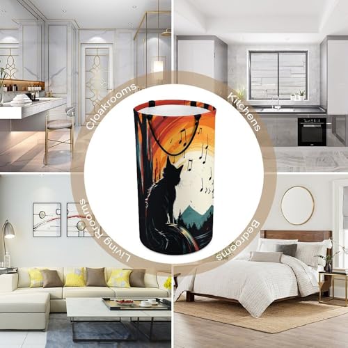 Panier à linge pliable chat pour optimiser l'espace de la chambre