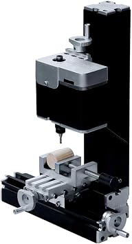 All-Metal 60W Precision Mini Milling Machine, Safe Benchtop Mill for Wood, Soft Metals, Acrylic & Plastic, High-Power Desktop Milling Tool for DIY, Hobbyists & Education
