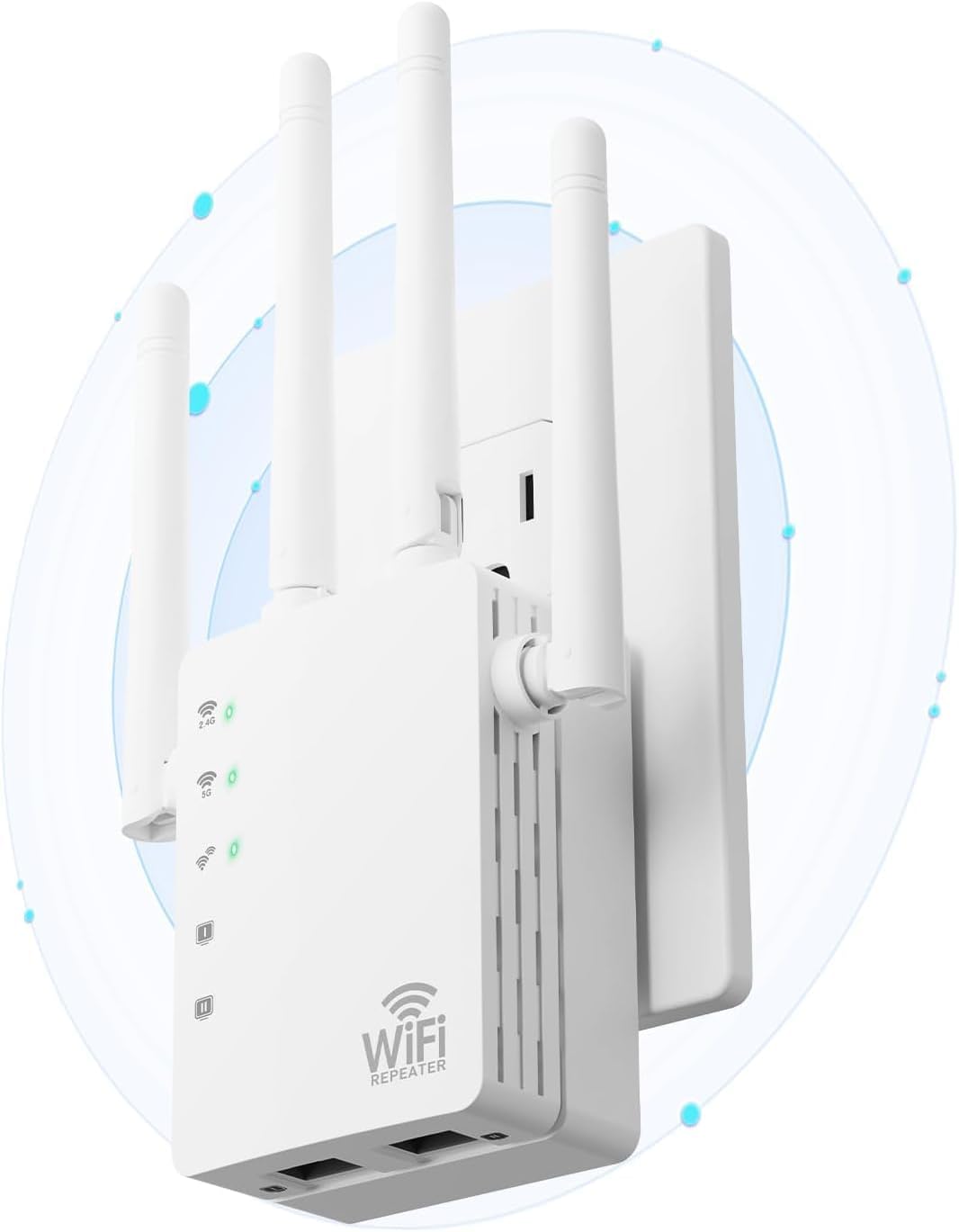WiFi Extender, 2025 Signal Booster with Dual Band 5GHz/2.4GHz, Long Range Up to 14000 sq. ft & 150+ Devices, Internet Extender WiFi Booster, WiFi Extenders Signal Booster for Home and Outdoors