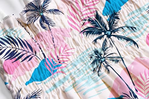 Image of Cromoncent Matching Hawaiian Outfits for Family, Dad and Son Matching Luau Beach Tropical Shirts Mommy Daughter Tropical Sets