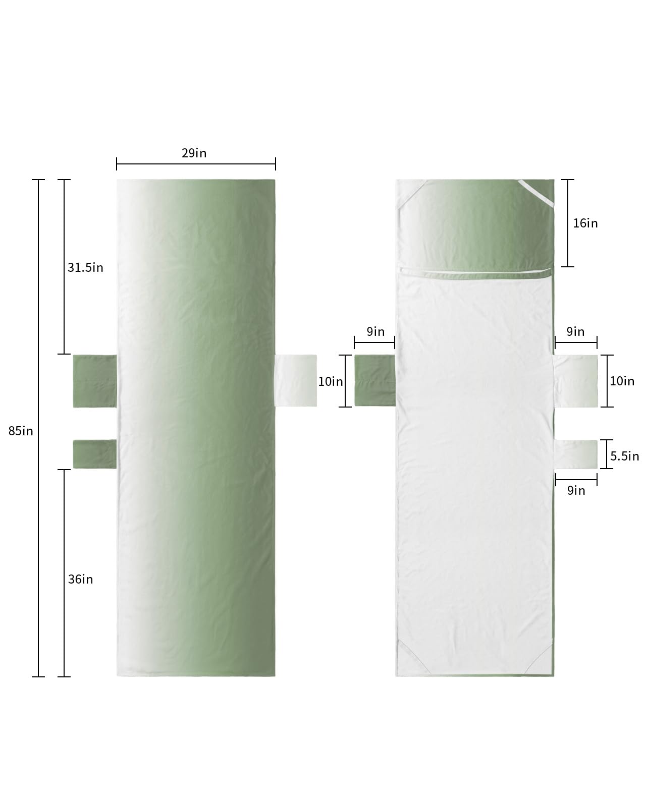 Sage Green Beach Lounge Chair Towel Cover, Soft Chaise Lounge Towel with Side Pockets Patio Pool Chairs Cover for Beach/Pool Sunbathing 29x85 Farmhouse Sage Green Ombre