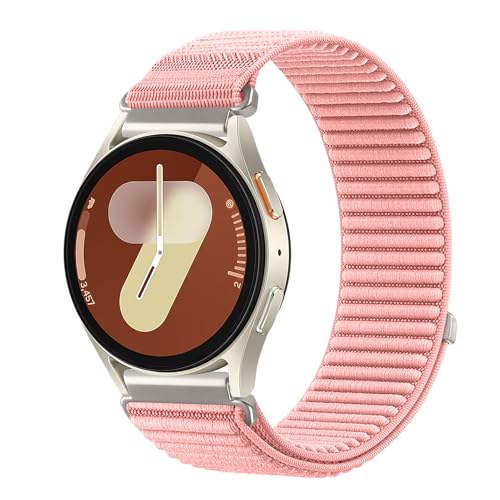 Image of 20mm Nylon Band for Samsung Galaxy Watch 7 /6 /5 /4 /FE 40mm 44mm /Classic 47mm | Galaxy Watch 4 classic Bands 47mm 43mm 46mm 42mm /5 pro 45mm /active 2,Fabric Wristband Sport Loop Correa Strap for Women Men