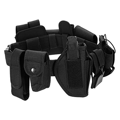 Aomiun Outdoor Tactical Belt with Bags Holster Gear Police Security Belt Military Service Belt for Law Enforcement Modular Equipment Cover