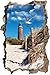 Produktbild Pixxprint 3D_WD_S2238_62x42 alter Leuchtturm bei klarem Himmel Wanddurchbruch 3D Wandtattoo, Vinyl, bunt, 62 x 42 x 0,02 cm