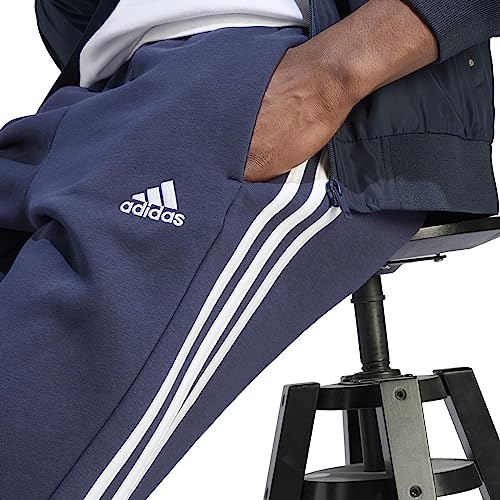 adidas Men's Essentials Fleece Open Hem 3-Stripes Pants, Legend Ink, Medium3