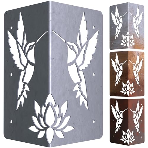 Starby COR-Ten DIY Sugar Seekers Raised Bed Garden Corner Brackets - Premium Heavy-Duty Weathering Steel -Set of Four 8” Lawn & Garden Designer Series