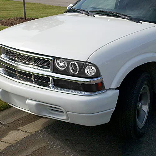 Spec-D Tuning Black Housing Clear Lens Bumper Lights Compatible With Chevy S10 Blazer Gmc Sonoma 1998-2004 L+R Pair Assembly #TOP1