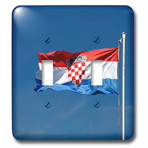 Interrupteur double drapeau croate 3dRose lsp_82703_2 Eu32 Prisma - 3