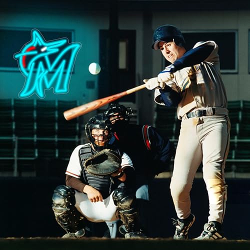 Image of Baseball Neon Sign for Wall Decor Baseball Neon Light for Man Cave Team Led Light Up Sign for Bedroom Bar Dorm Party Birthday Gifts for Sport Fans 5V USB Powered Size 12 * 12.5(ZYLD292)