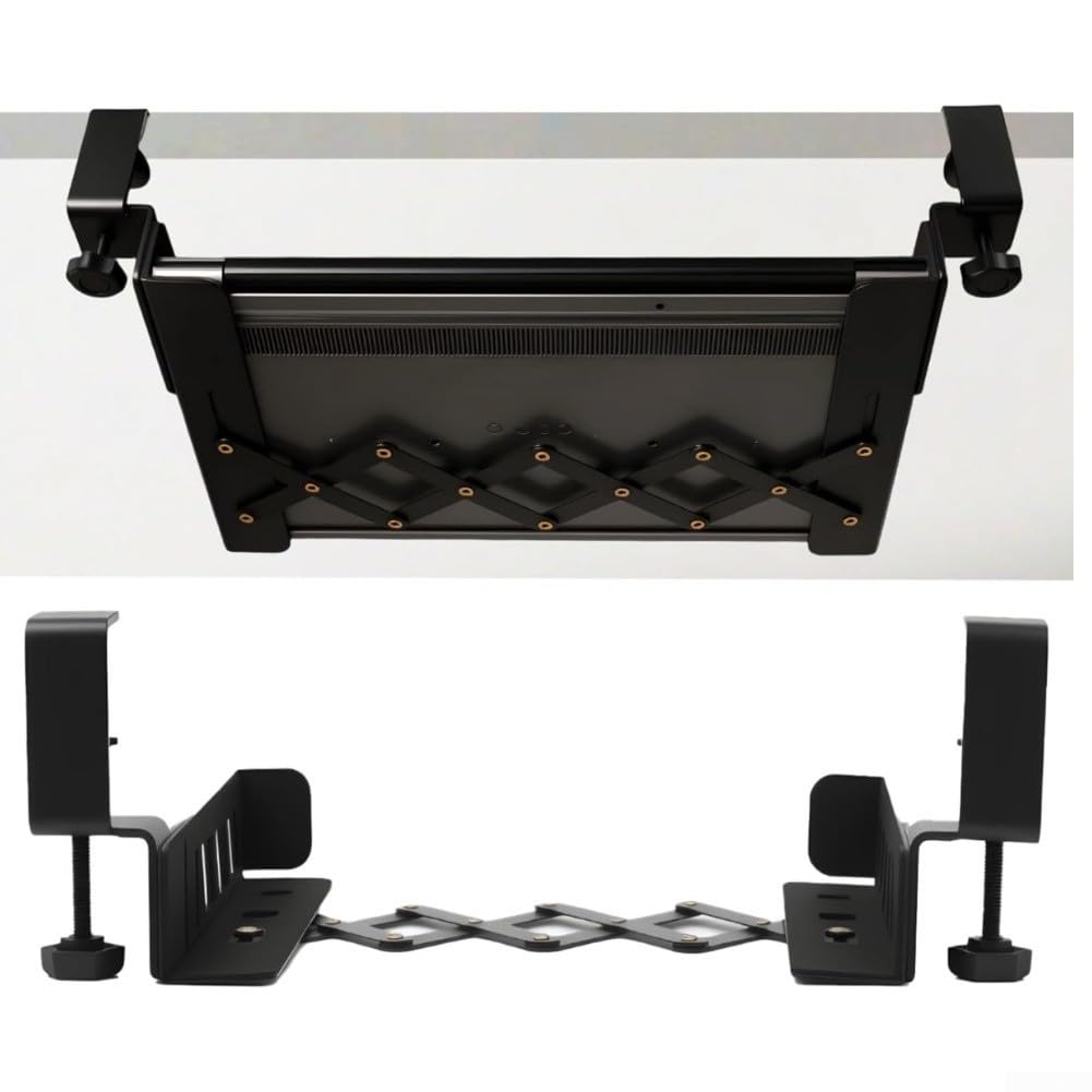Supporto Laptop Sotto Scrivania in Metallo Fori Supporto Laptop