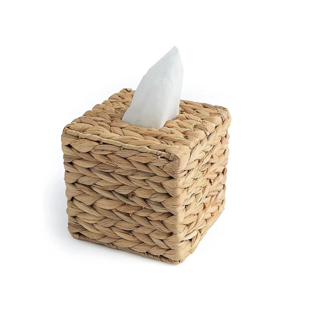 Tissue Case 1pc Tissue Box Straw Napkin Set Bathroom Kitchen Home Square Storage Tissue Dispenser