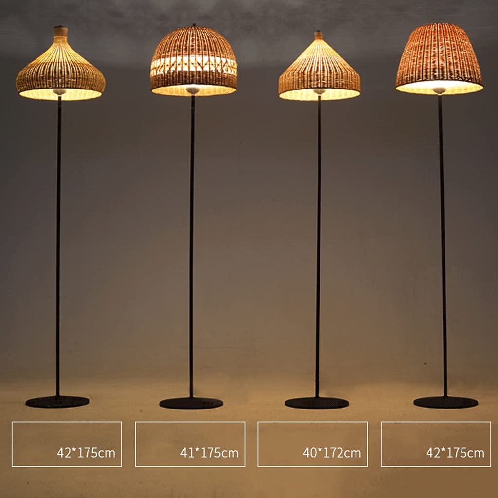 Amazon.co.jp : フロアランプ ベッドルームのために360°回転竹ランプ