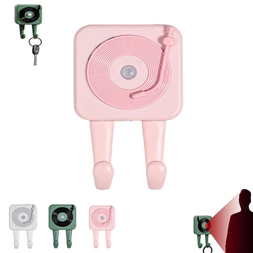 Uck-Kit Pink Home Intelligent Voice Reminder, Motion Activated Voice Player, Intelligent Sensor Door Closing Reminder, Recordable, Built-In Microphone, Smart Keys/Phones Reminder,
