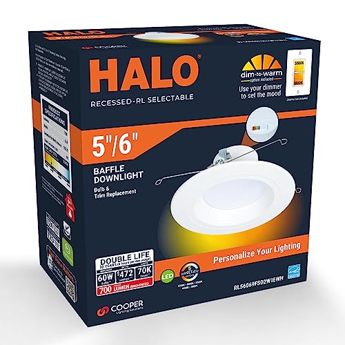 HALO RL 5/6 inch LED recessed Can Light Trim, 5CCT, dimmable, 600 lm - image 8
