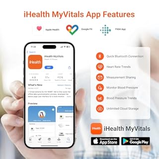 iHealth Push Wrist Blood Pressure Monitor, Digital Bluetooth Blood Pressure Machine with Large Display and Portable Carrying Case for At Home and Travel Use