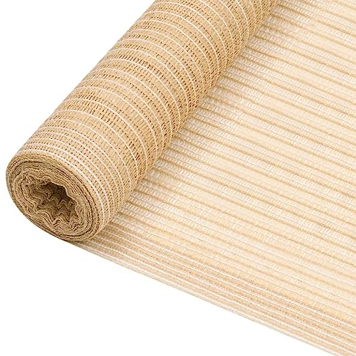Owoxanthellate Zaunblende Beige 1x10 m HDPE 75 g/m², schimmelresistent, UV-beständig, atmungsaktiver Sichtschutz für Balkon, Garten & Terrasse, einfache Montage ohne Bohren, platzsparend