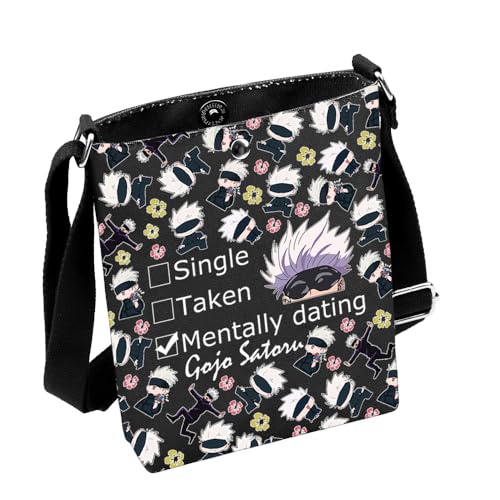 MNIGIU JJK Anime Inspired Gift SG Cosmetic Bag JJK Anime Lover Gift JJK Anime Themed Gift (TakenBlack)