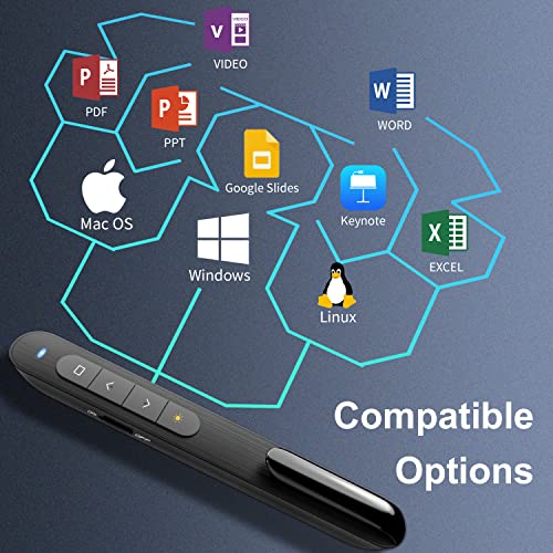 Clicker For Laptop Presentations With Wireless Presenter Remote, 328Ft/100M Remote Range Powerpoint Presentation Clickers Wireless Presenter Remotes For Ppt/Google Slide Advancer, Toys For Pet/Cats #TOP3