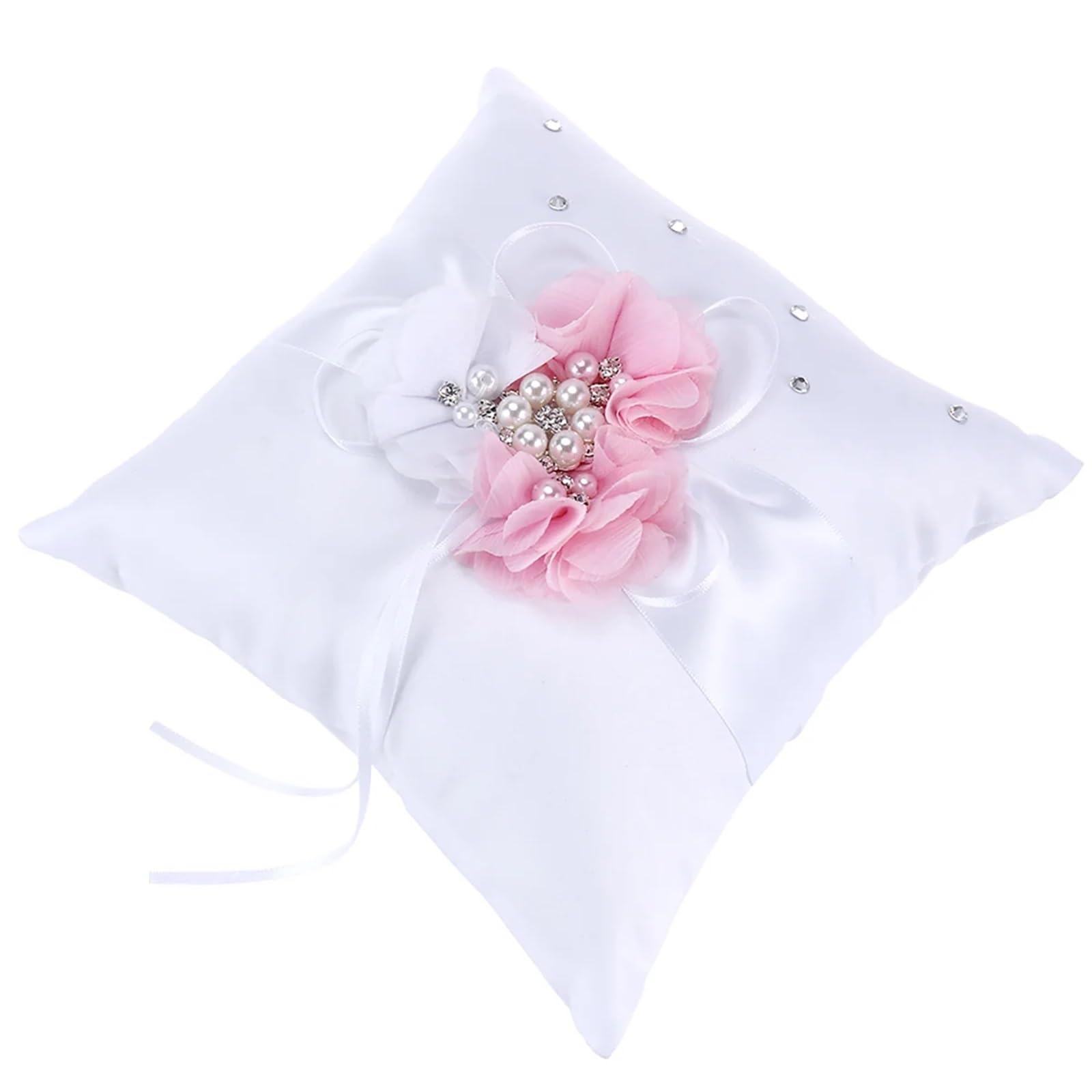 CGRSDSD Ring Bearer Pillow 20 * 20cm Ring Cushion For Weddings Berrier Pillow Accessories Ceremony Stuff Pillows Bearer(Pink)