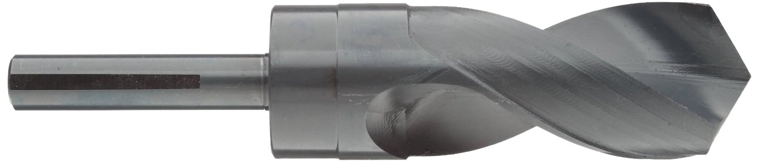 Chicago Latrobe 52486 1-11/32 in. x 6 in. Black Oxide Finish High Speed Steel 118-Degree Conventional Point Reduced Shank Twist Drill Bit (1-Pack)