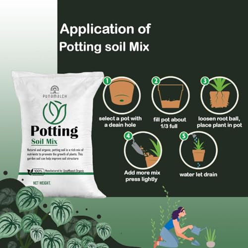 Image of Garden Soil for Plants 25kg | Potting Soil Mix for Plants | Made with Vermi,Coco Pit, Neem Cake,Rice Husk, Parlight, Soil (Buy 1 get 500g Super Grow)