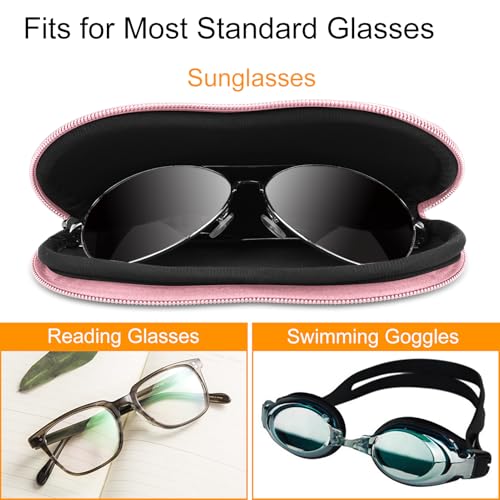 Image of FINTIE Glasses Case with Carabiner, Ultralight Neoprene Sunglasses Pouch