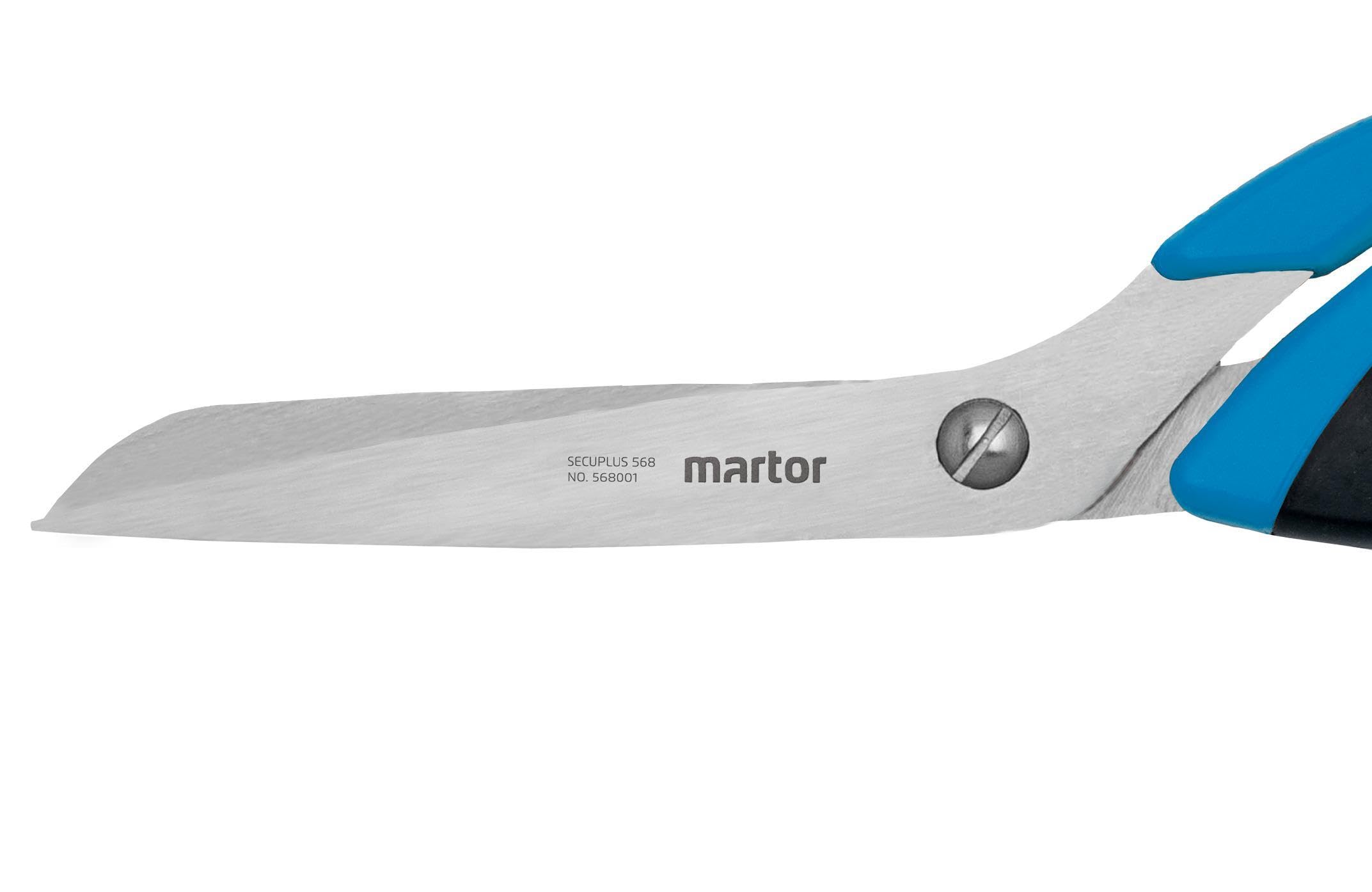 MARTOR Extra Large Safety Scissors SECUPLUS 568, Precise Cutting Without Sharp Cutting Edges, Blue, Extra Groß - Image 3