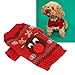 JOROBURO Dog Snow Sweaters, Dog Sweater Christmas Dog Sweaters Pullover Cat Sweaters Outfit, Thickening New Year Christmas Dog Holiday Sweaters for Small Medium Dogs Cats (Red)
