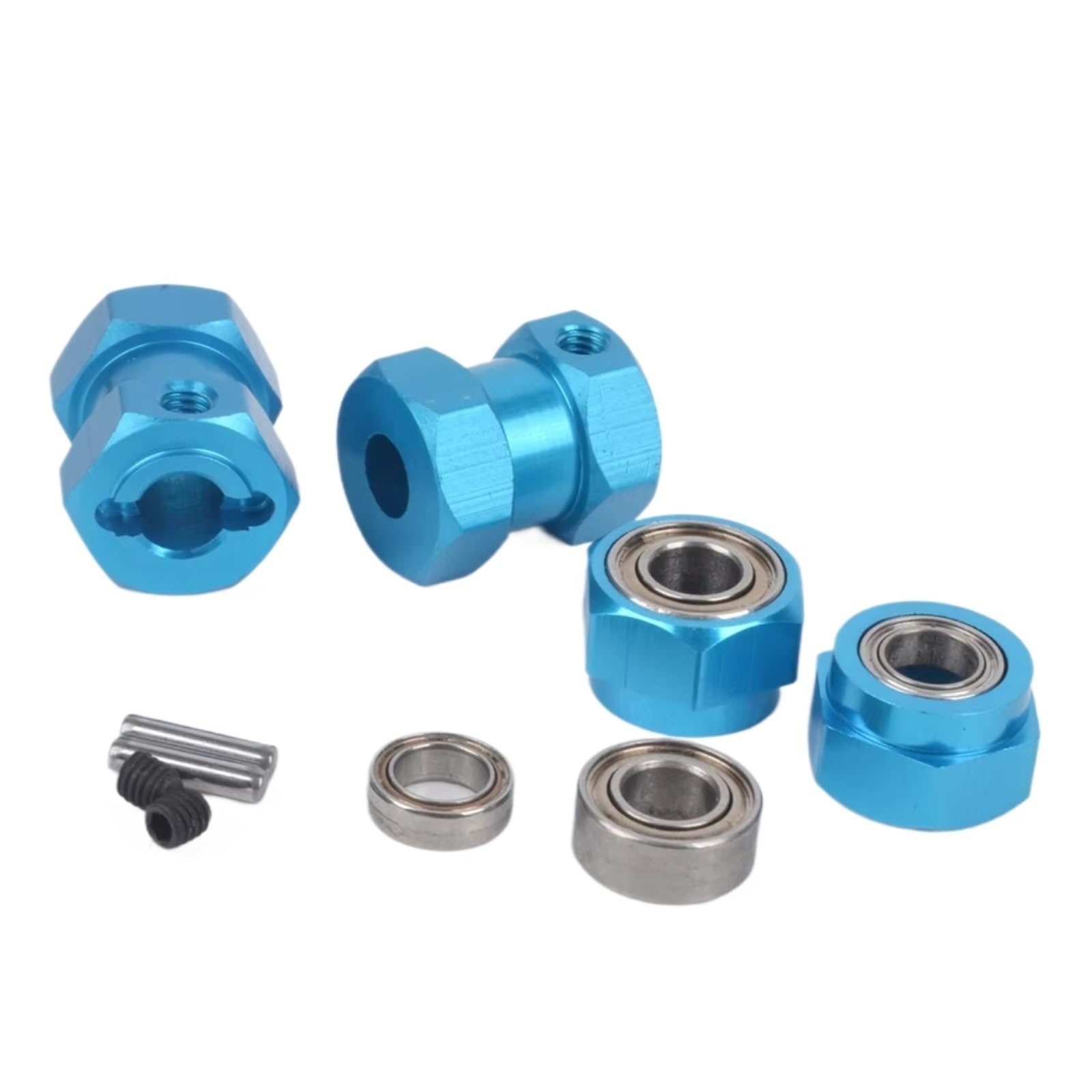 RC Coches Piezas Para Tamiya Grasshopper Para Hornet Frog Wild 1/10 Hexagonales Aluminio 12mm Buje Bloqueo RC Para Buggy Piezas Repuesto Reparación