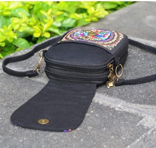 small Embroidered purse,Embroidered cell phone crossbody bag Coin Purse mexican purse Vintage wallet small crossbody cell phone purse - Image 2