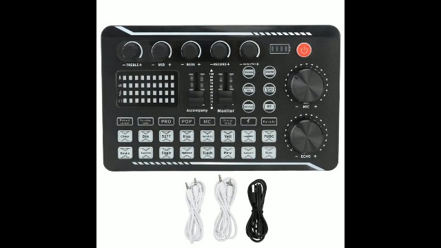 Sound King チャフチャス F998 Live Sound Card Audio Mixer, Podcast Audio Interface