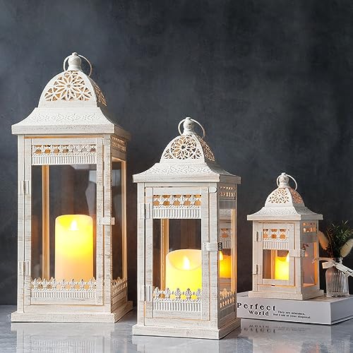 Vela Lanterns Deko-Laternen Stern Kerze – 2 Stück, Bernsteinfarben, Mit Aufhängekette, Für Innen & Außen