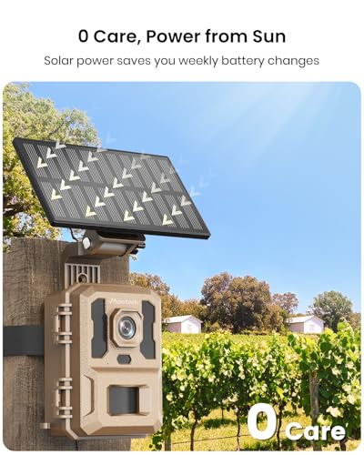 Caméras solaires 4K UHD Misstech lot de 3 pour surveillance faune