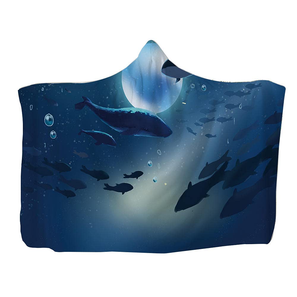 Manta Con Capucha Sofa Manta Blanket Hoodie Shark Series Marine Patrón Impreso Con Capucha Manta Con Capucha Muebles Para El Hogar Con Capucha Con Capucha Manta Perezosa Flannel Cloak Manta Personaliz